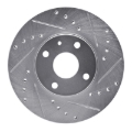 Picture of R1 1990-2003 Ford Escort Front Right Drilled & Slotted Silver Brake Rotor
