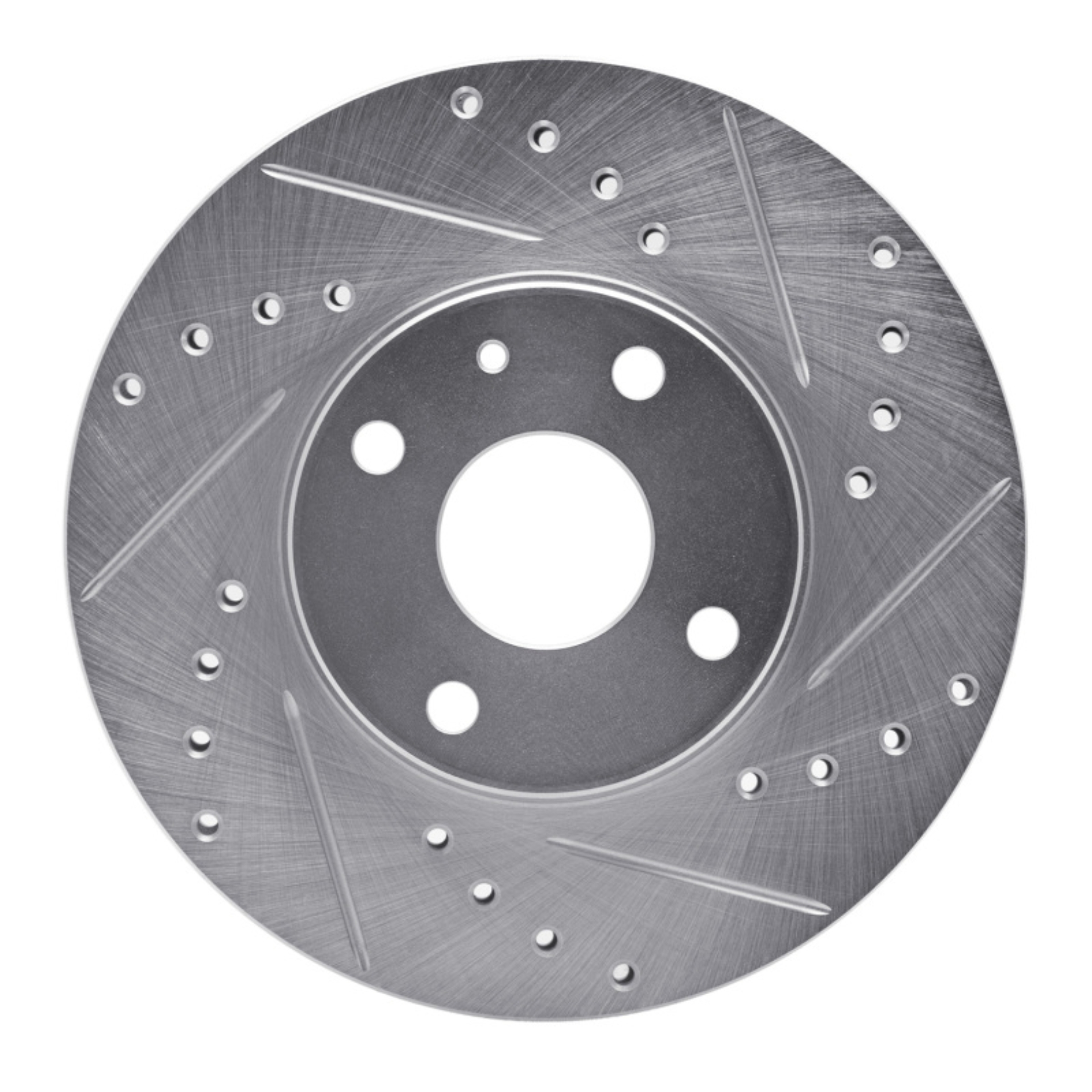 Picture of R1 1990-2003 Ford Escort Front Right Drilled & Slotted Silver Brake Rotor