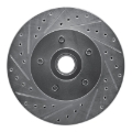Picture of R1 1974-1980 Ford Granada Front Left Drilled & Slotted Silver Brake Rotor