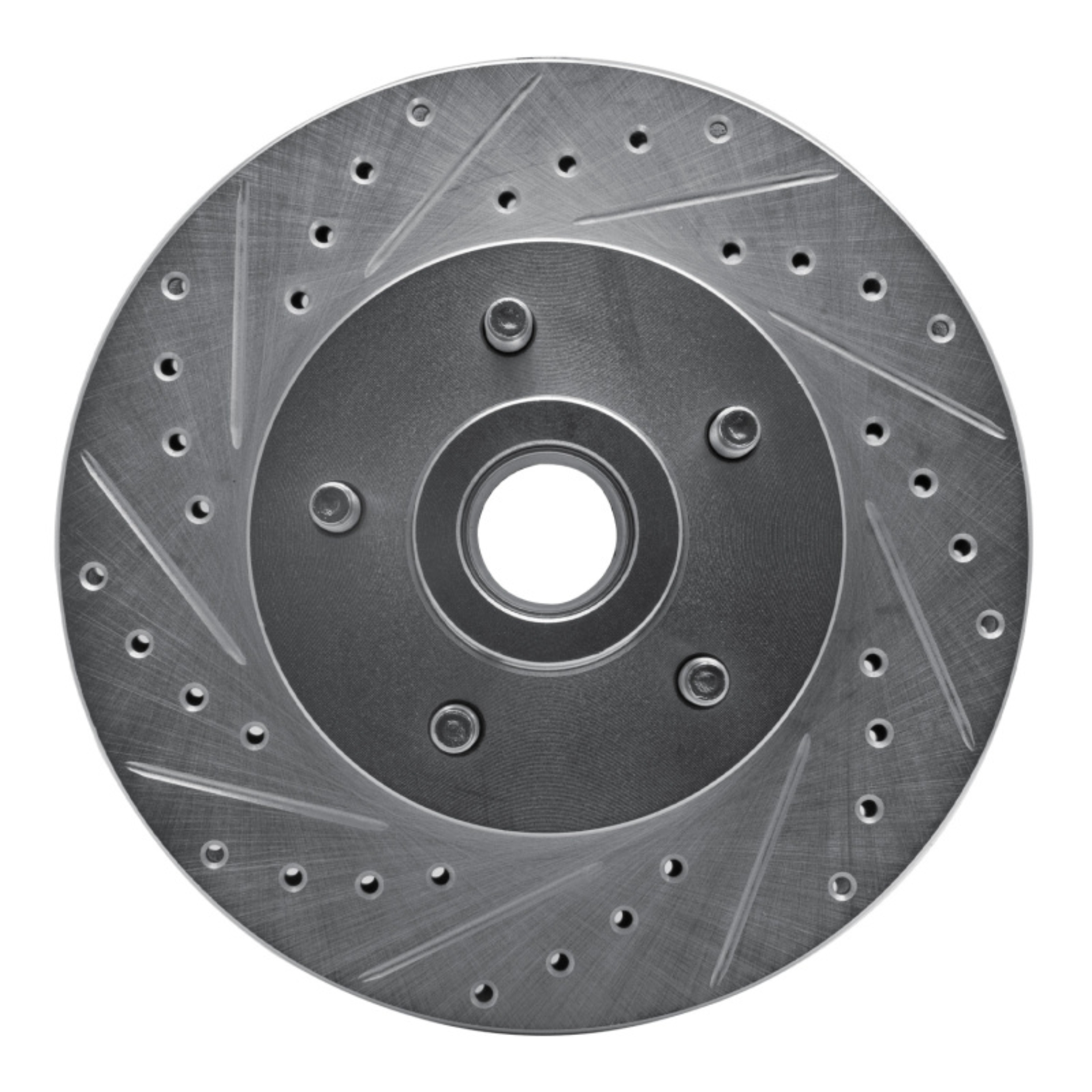 Picture of R1 1974-1980 Ford Granada Front Left Drilled & Slotted Silver Brake Rotor