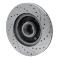 Picture of R1 1974-1980 Ford Granada Front Left Drilled & Slotted Silver Brake Rotor