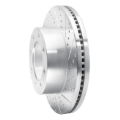 Picture of R1 2012-2025 Ford F-250 4WD (Super Duty) Front Right Drilled & Slotted Silver Brake Rotor