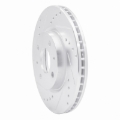 Picture of R1 1972-1982 Toyota Cressida Front Left Drilled & Slotted Silver Brake Rotor