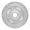 Picture of R1 1979-1983 Mazda RX-7 Front Right Drilled & Slotted Silver Brake Rotor