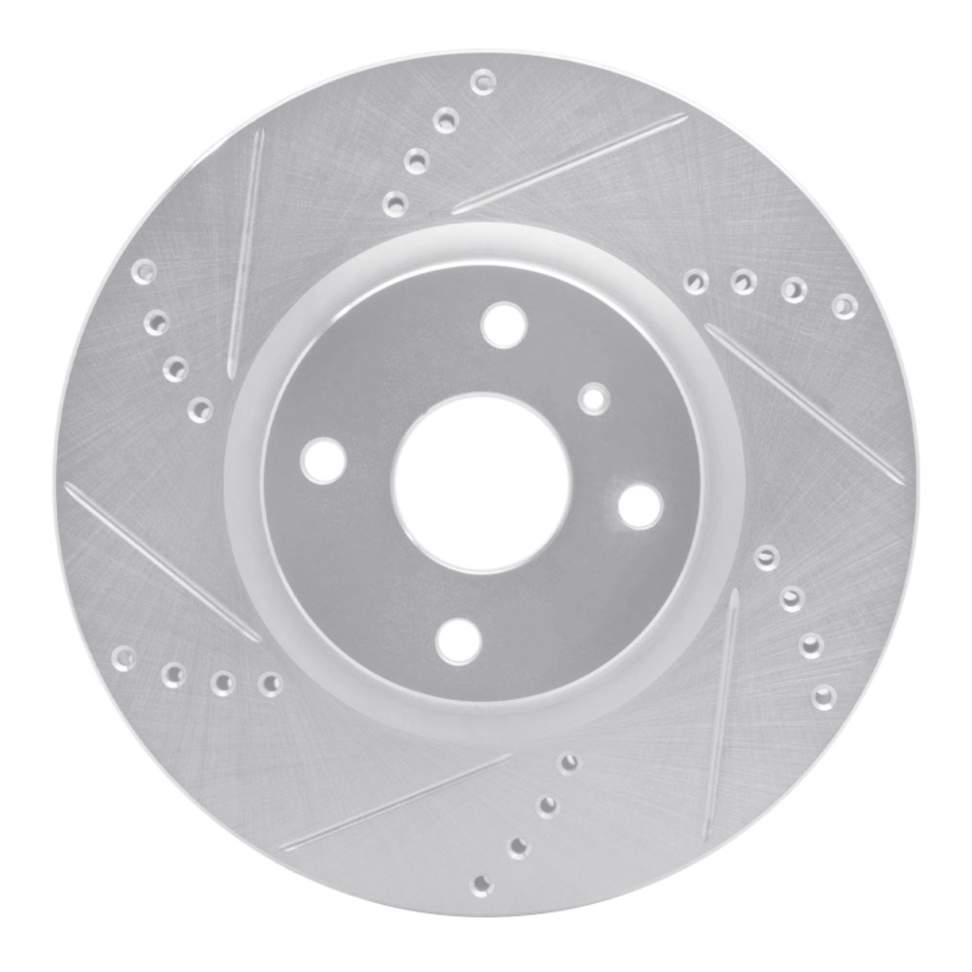 Picture of R1 2016-2025 Fiat 124 Spider Front Left Drilled & Slotted Silver Brake Rotor