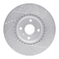 Picture of R1 2016-2025 Fiat 124 Spider Front Left Drilled & Slotted Silver Brake Rotor