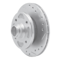 Picture of R1 1979-1983 Mazda RX-7 Front Right Drilled & Slotted Silver Brake Rotor