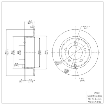 Picture of R1 2007-2017 Chrysler 200 Rear Brake Rotor
