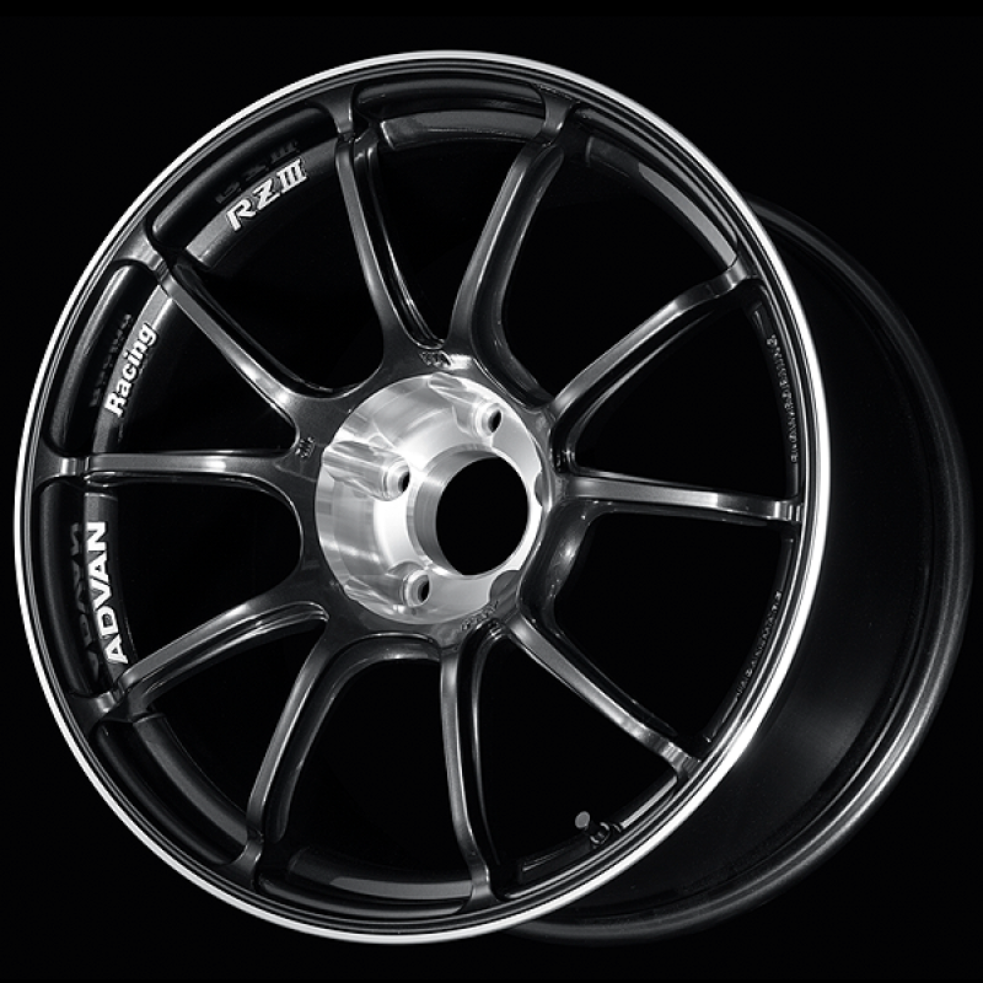 Picture of Advan RZIII 18x8.5 / +50 Offset / 5x114.3 BC / 73mm Bore / Black Gun Metallic & Diamond Cut