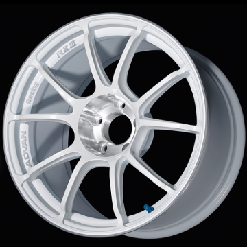 Picture of Advan RZIII 18x9.5 / +45 Offset / 5x100 BC / 63mm Bore / Racing White Metallic & Diamond Cut