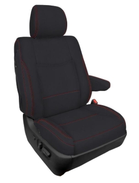 Picture of PRP 03-09 Lexus GX470 Front Seat Covers (Pair) - Black w/ Red Stitch