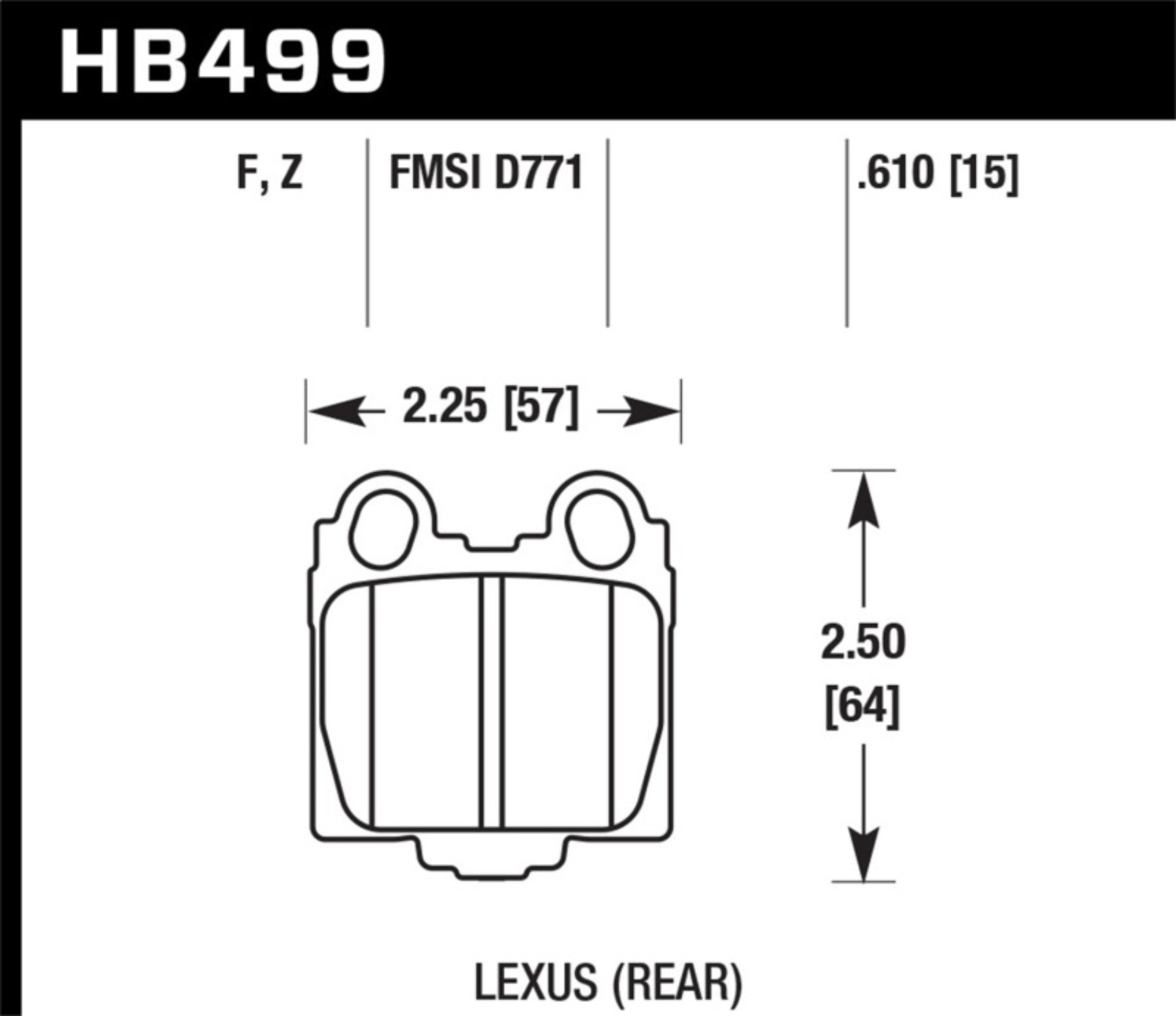 Picture of Hawk 05-10 Lexus SC430 4.3L HPS 5.0 Rear Brake Pads