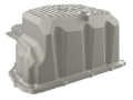 Picture of aFe GM Diesel Trucks 17-19 V8-6.6L L5P POWER Street Series Engine Oil Pan Raw w/ Machined Fins
