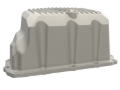 Picture of aFe GM Diesel Trucks 17-19 V8-6.6L L5P POWER Street Series Engine Oil Pan Raw w/ Machined Fins