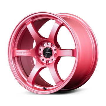 Picture of Gram Lights 57CR 18x10.5 +22 5x114.3 Sakura Pink Wheel (w/ Center Cap & No. 21 BK Air Valve)