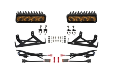 Picture of Diode Dynamics 2020-2022 Ford F-250 Super Duty F250 Fog SS6 Max LED Kit Yellow 3000K