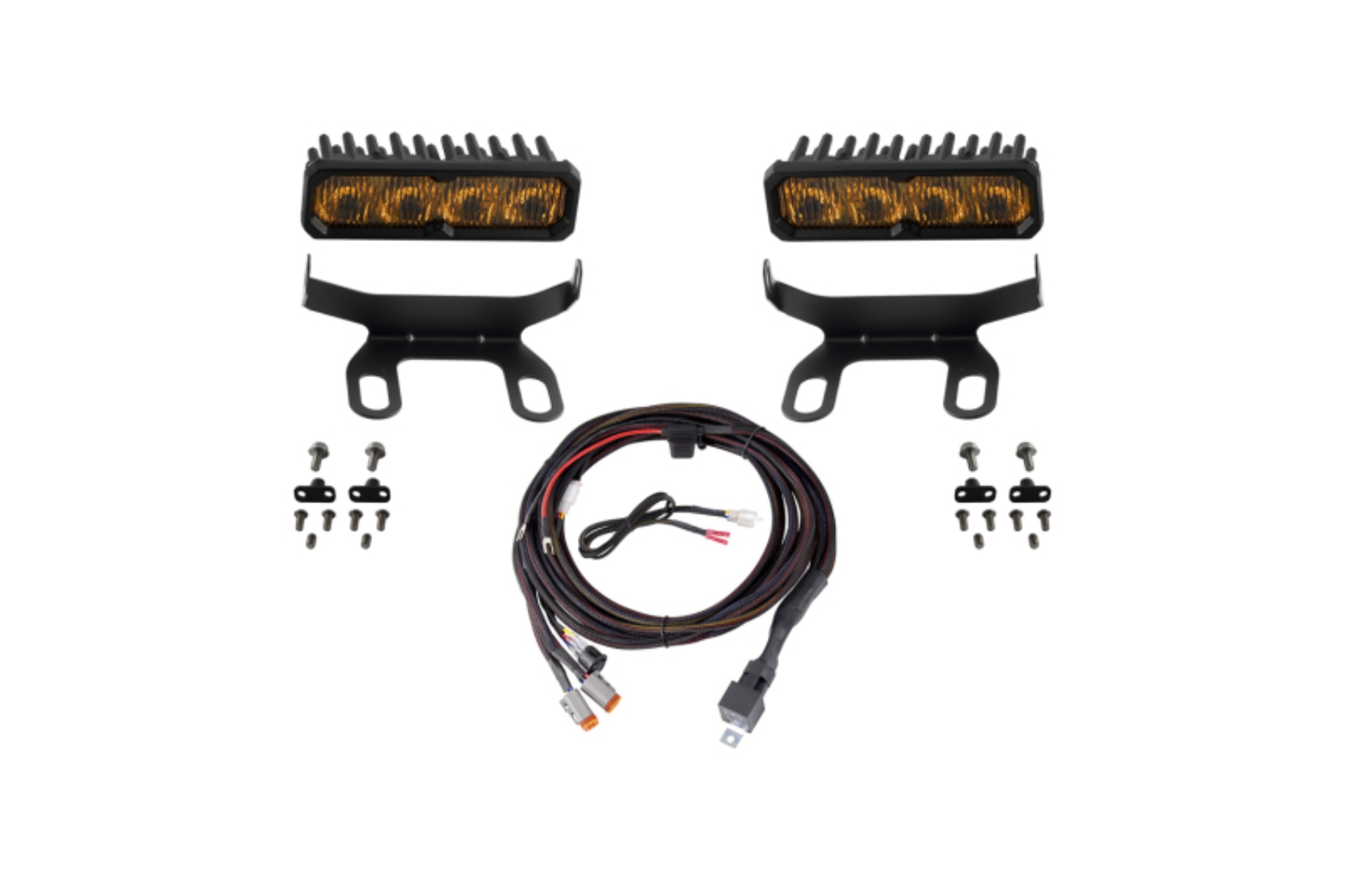 Picture of Diode Dynamics 2013-2018 Ram 1500 Ram Standard SS6 Sport LED Kit Yellow Fog 3000K