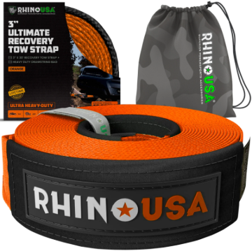 Picture of Rhino USA Recovery Tow Strap 3In x 30Ft (Orange)
