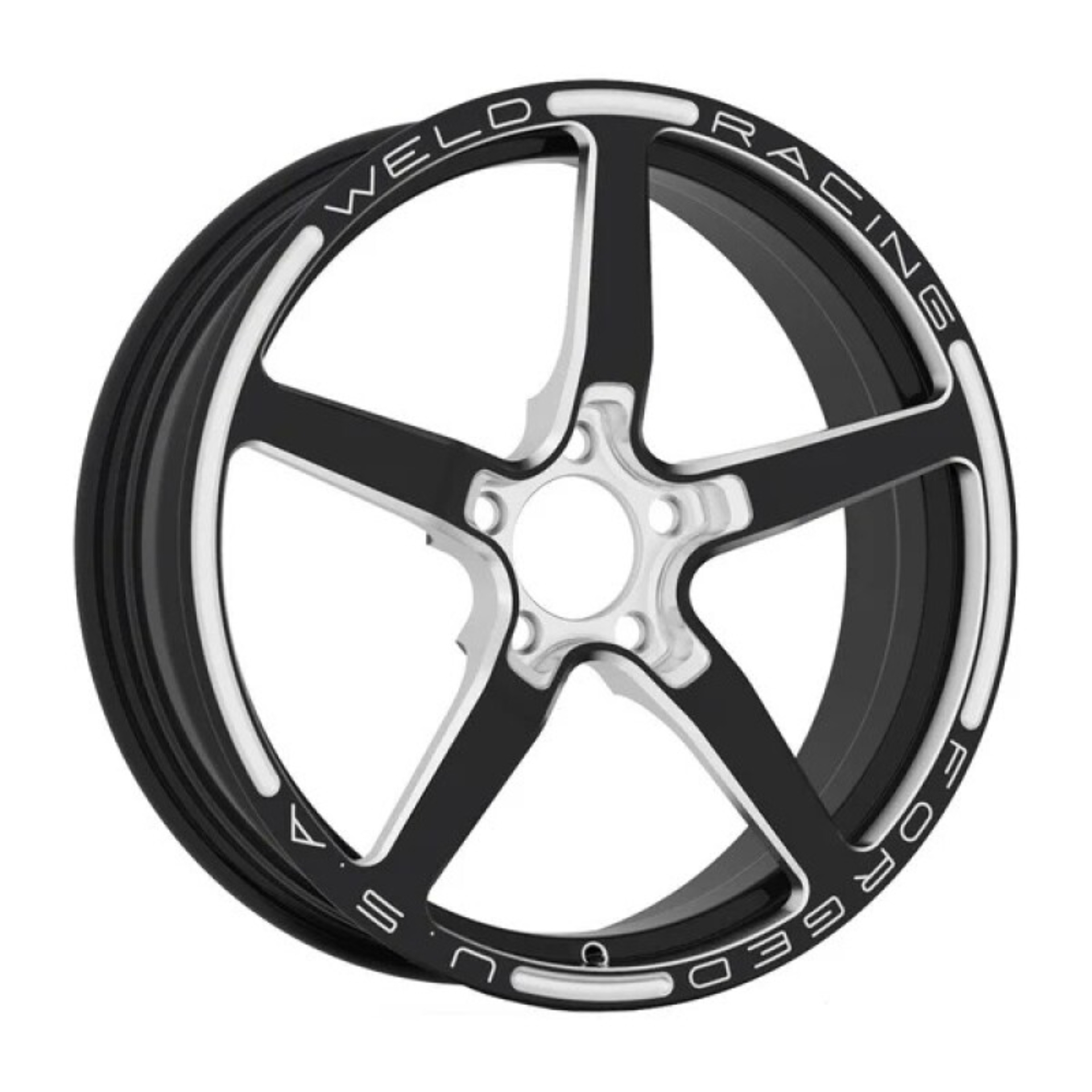 Picture of Weld Alumastar 1-Piece 17x4.5 / 5x120 BP / 2.25in. BS Gloss Black Milled Wheel