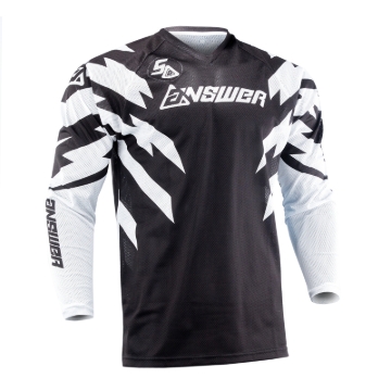 Picture of Answer 26 LE Syncron Rizz Vented Jersey Black/White/Cyan - Small