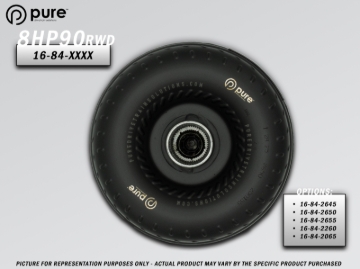 Picture of Pure Drivetrain 8HP90 High Performance Billet Race Torque Converter - 26/45 Stator - RWD