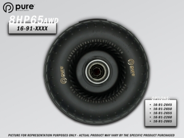 Picture of Pure Drivetrain 8HP65 High Performance Billet Race Torque Converter - 26/45 Stator - AWD