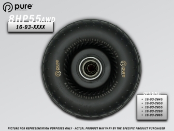 Picture of Pure Drivetrain 8HP55 High Performance Billet Race Torque Converter - 20/65 Stator - AWD