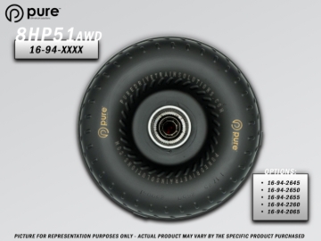 Picture of Pure Drivetrain 8HP51 High Performance Billet Race Torque Converter -26/45 Stator - AWD