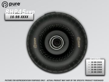 Picture of Pure Drivetrain 8HP45 High Performance Billet Race Torque Converter - 26/45 Stator - AWD