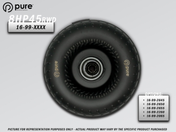 Picture of Pure Drivetrain 8HP45 High Performance Billet Race Torque Converter - 26/45 Stator - RWD
