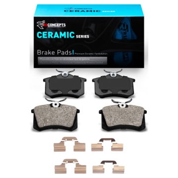 Picture of R1 99-15 Audi TT Rear Ceramic Brake Pads & Hardware Kit