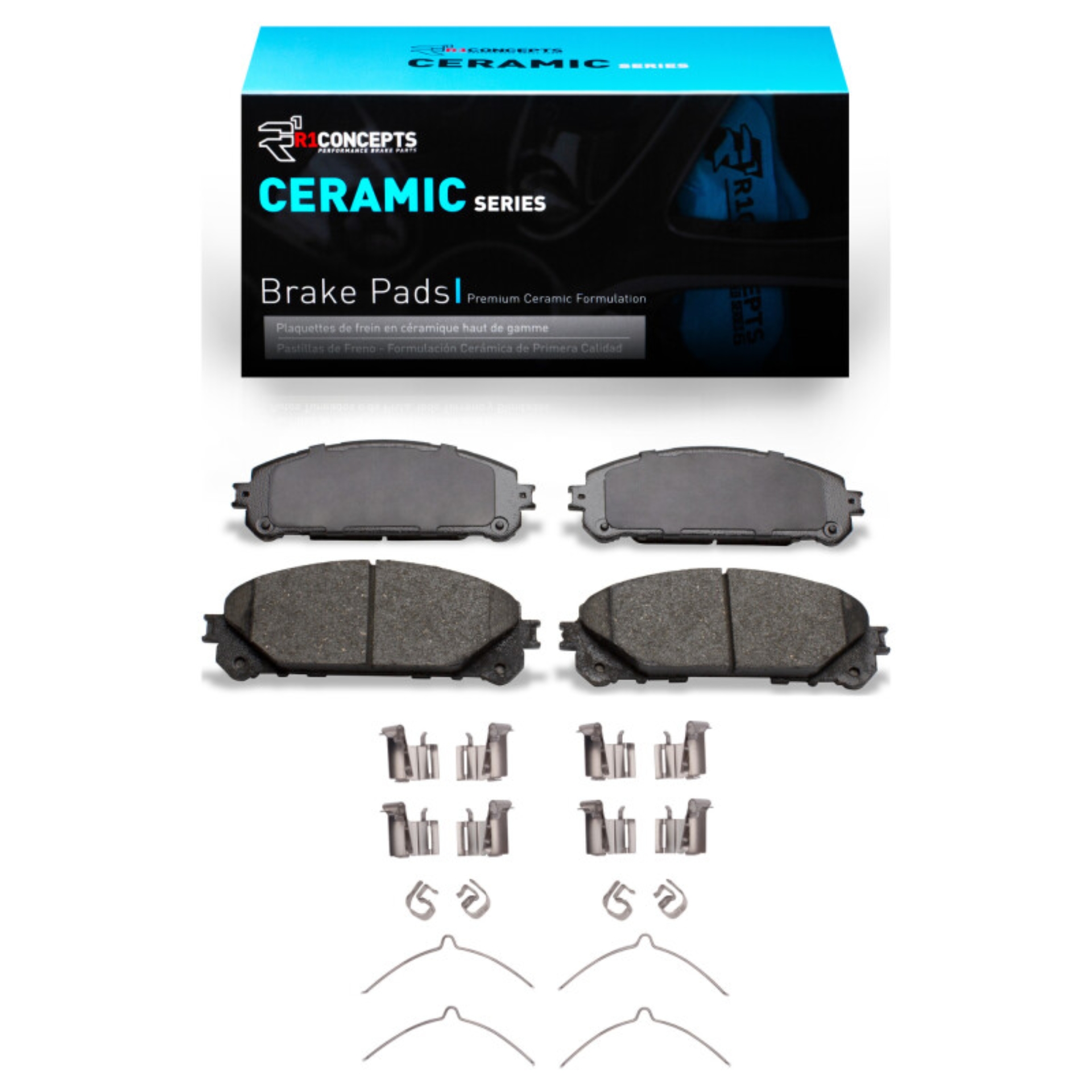 Picture of R1 08-26 Lexus RX350 Front Ceramic Brake Pads & Hardware Kit