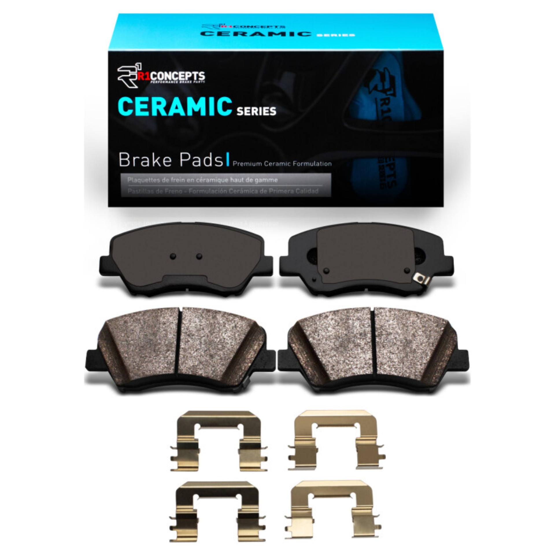 Picture of R1 12-16 Hyundai Elantra GT Front Ceramic Brake Pads & Hardware Kit