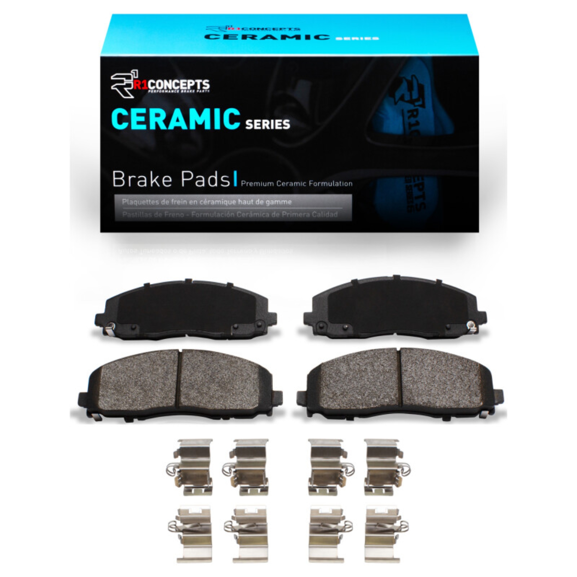 Picture of R1 12-25 Chrysler Grand Caravan Front Ceramic Brake Pads & Hardware Kit