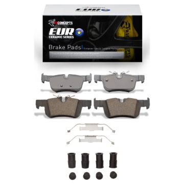 Picture of R1 14-25 BMW i3 Rear Euro Ceramic Brake Pads & Hardware Kit
