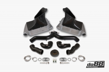 Picture of do88 10-12 Porsche 911 Turbo/Turbo S (997.2) BigPack Intercooler Kit w/Black Pipe