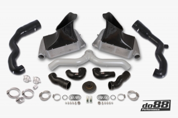 Picture of do88 07-09 Porsche 911 Turbo/GT2 (997.1) BigPack Intercooler Kit w/Silver Pipe + Inlets