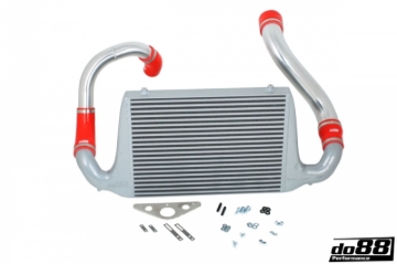Picture of do88 87-93 SAAB 900 Turbo BigPack Front Mount Intercooler Kit w/Red Hoses