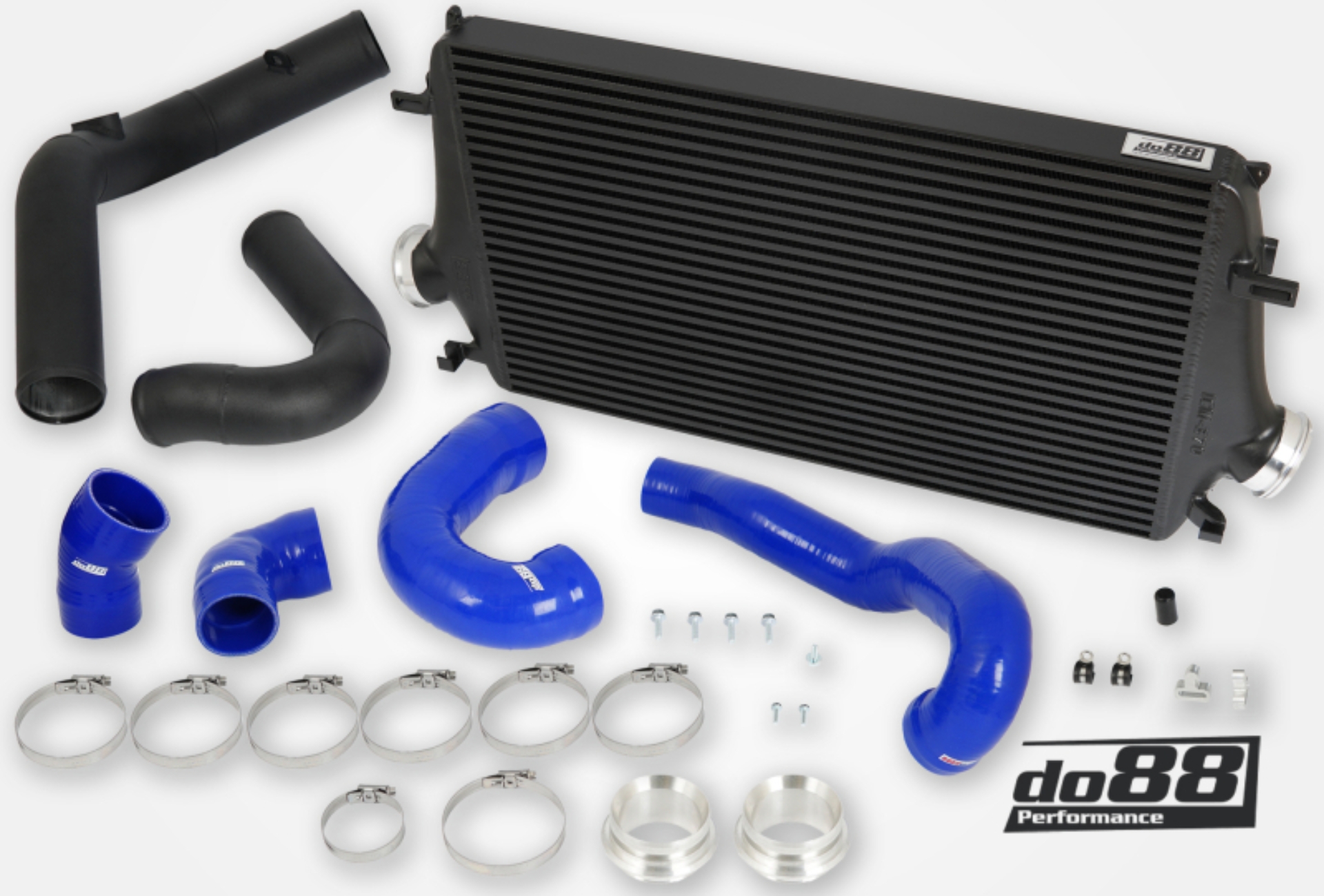 Picture of do88 10-11 SAAB NG 9-5 2.8T/Turbo6 BigPack Intercooler Kit w/Blue Hoses