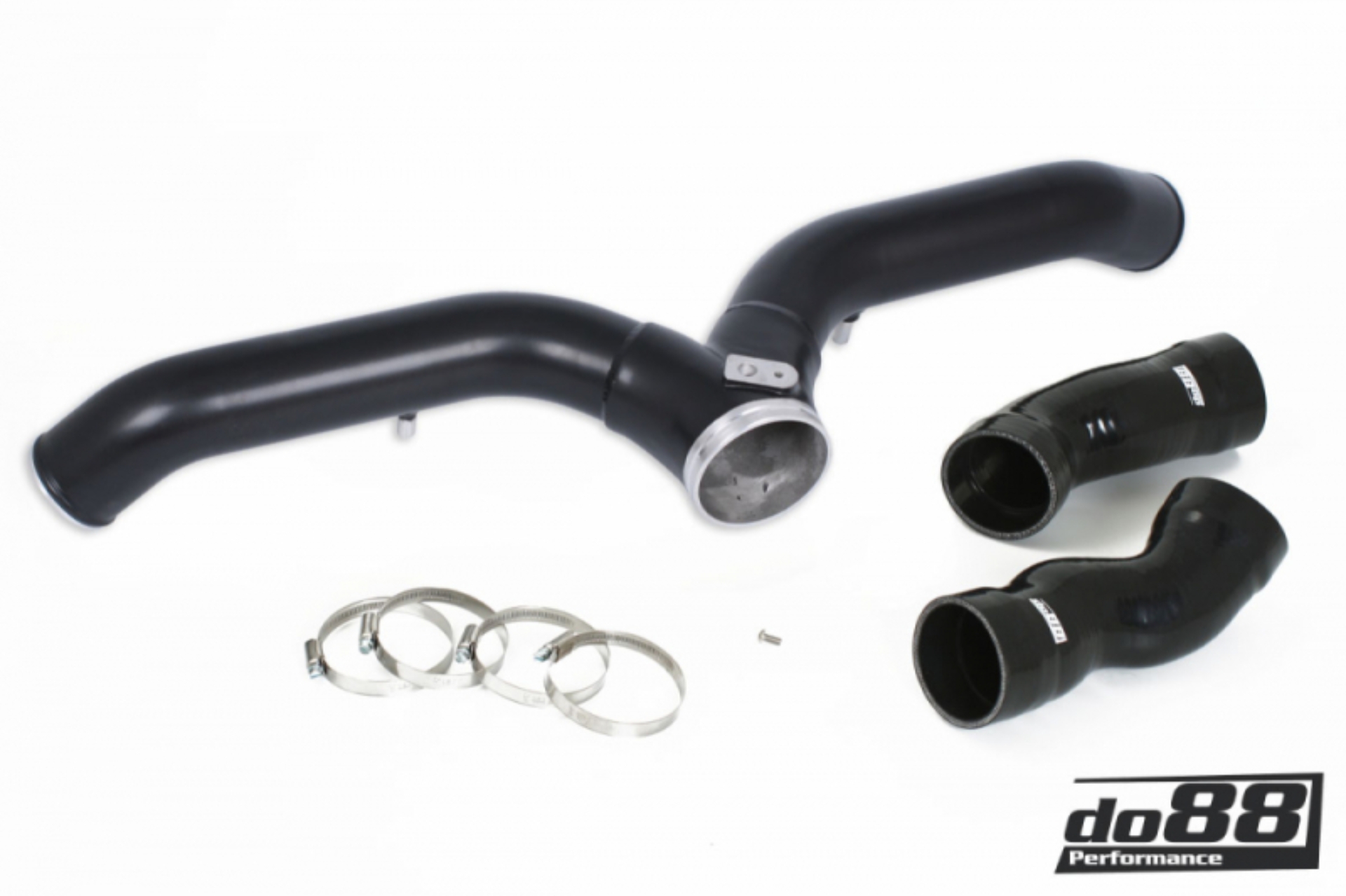 Picture of do88 Porsche 997.1 Turbo Y-Pipe Black for OEM Intercooler