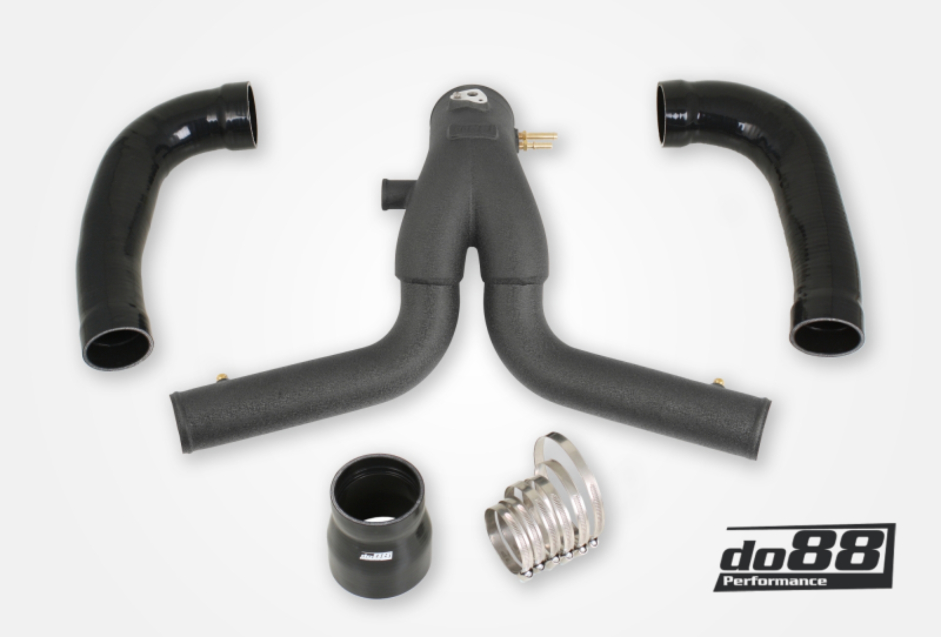 Picture of do88 13-15 Porsche 911 Turbo/Turbo S (991.1) Y-Pipe for do88 Intercooler - Black