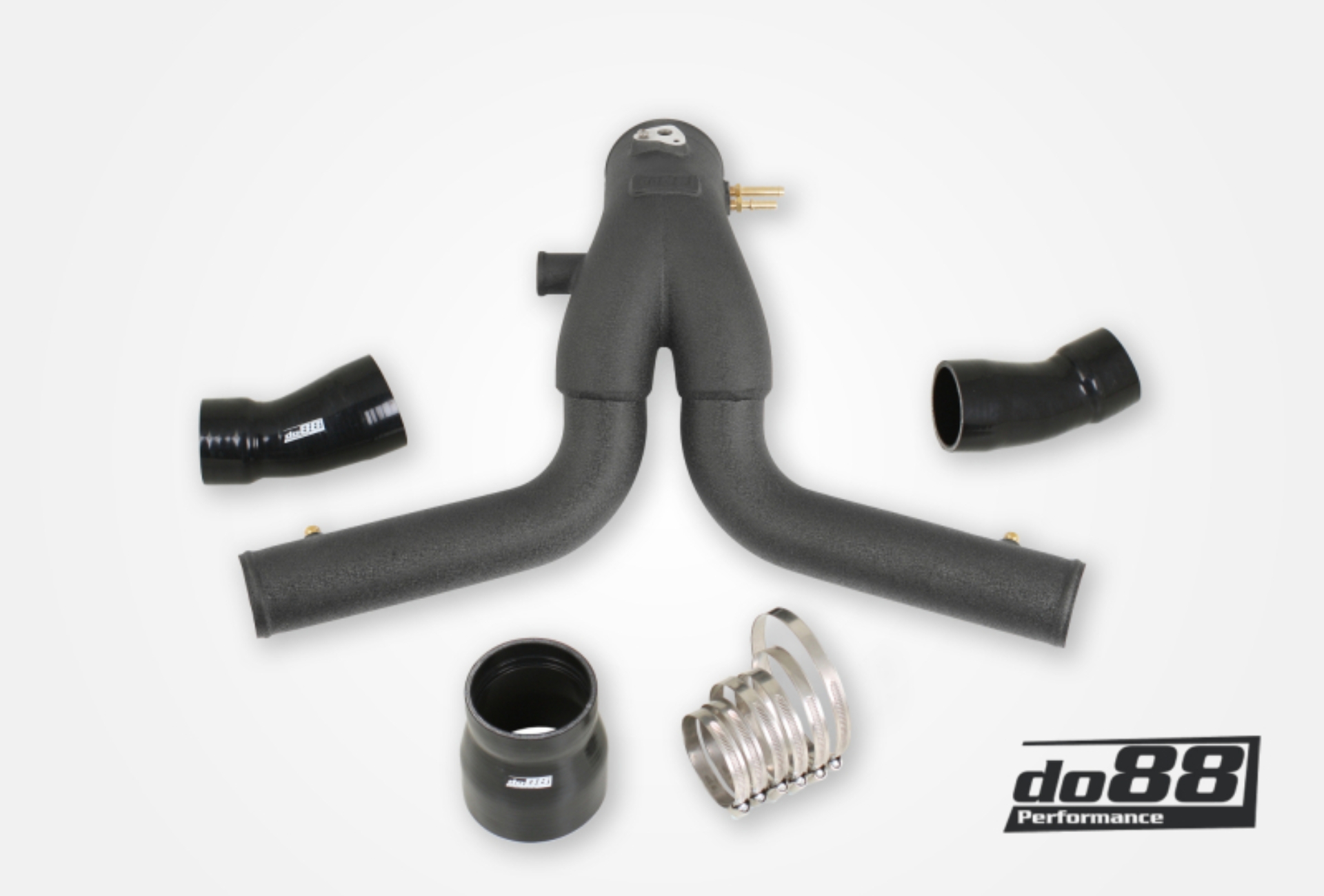 Picture of do88 13-15 Porsche 911 Turbo/Turbo S (991.1) Y-Pipe for OEM Intercooler - Black