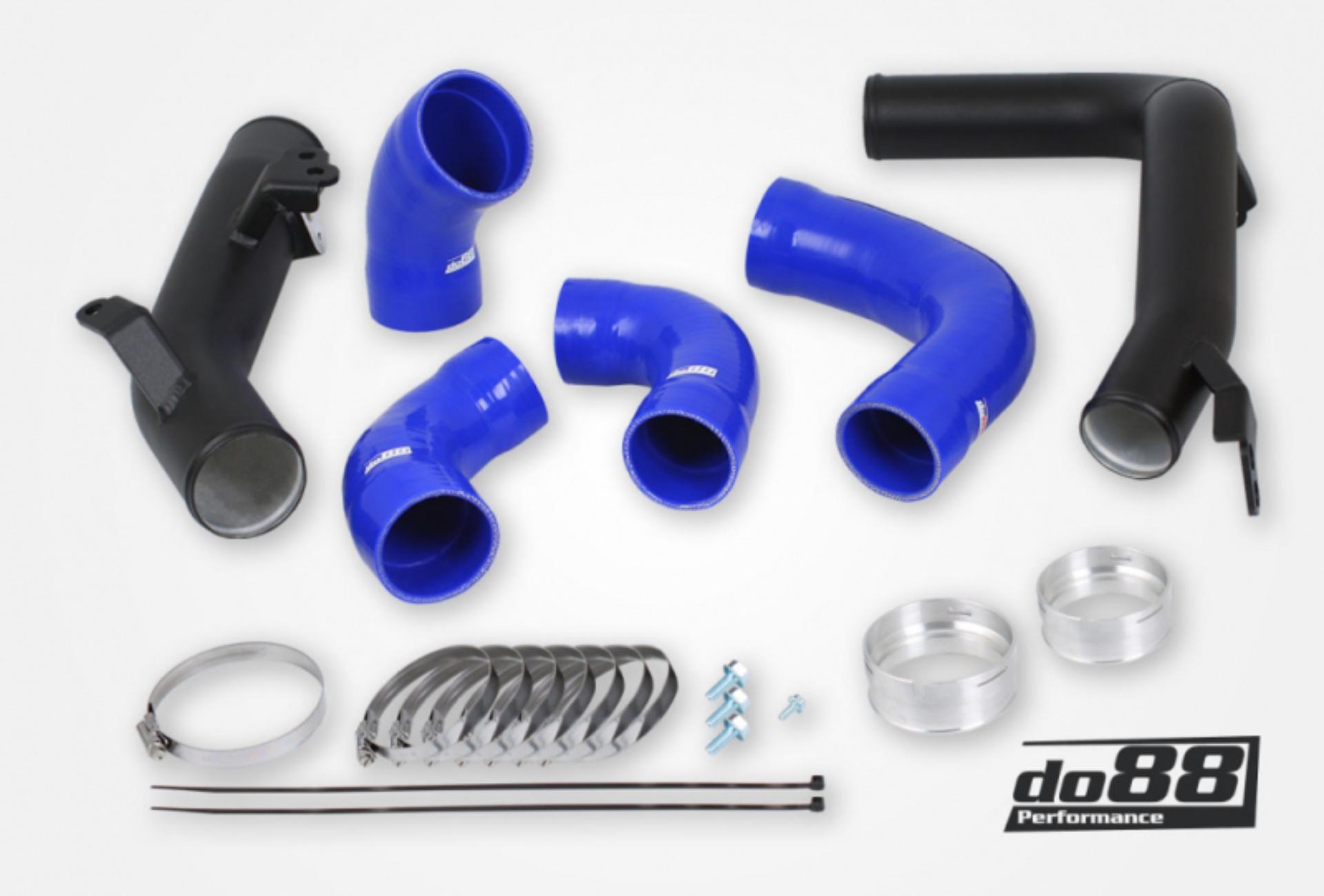 Picture of do88 Volvo S60 V60 XC60 V90 S90 XC90 SPA Pressure Pipes T8 Petrol do88 Intercooler Blue Hoses