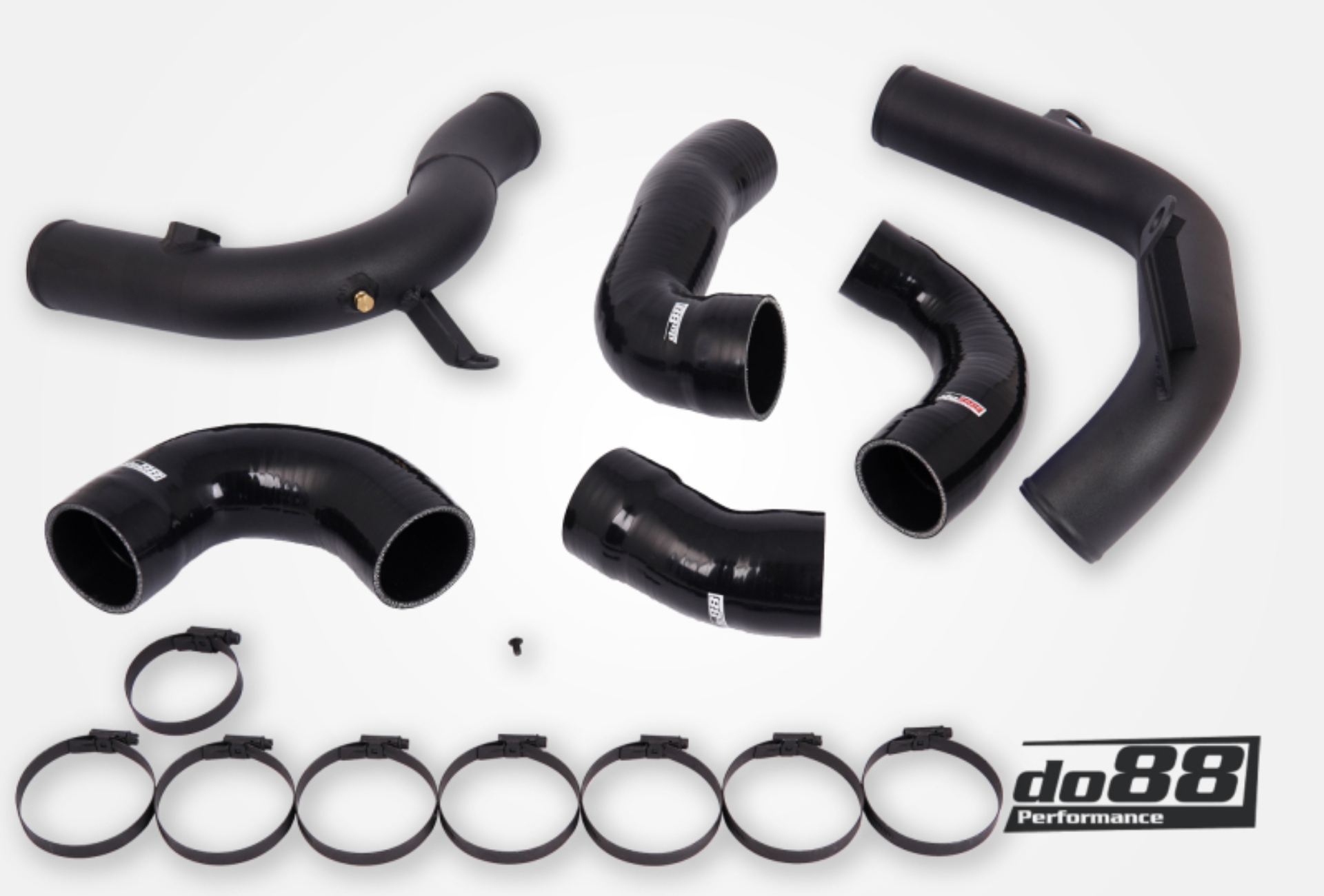 Picture of do88 VAG 2.0 TSI EA888 Gen4 (245hp) do88 Intercooler Pressure Pipes Black Hoses