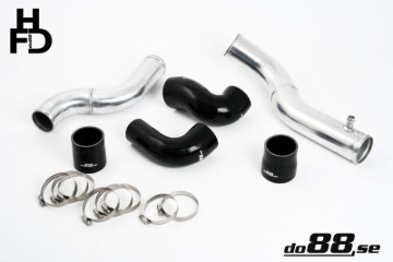 Picture of do88 Volvo 7/940 Turbo Top Connection Pipe Kit Black Hoses 3in Throttle Body