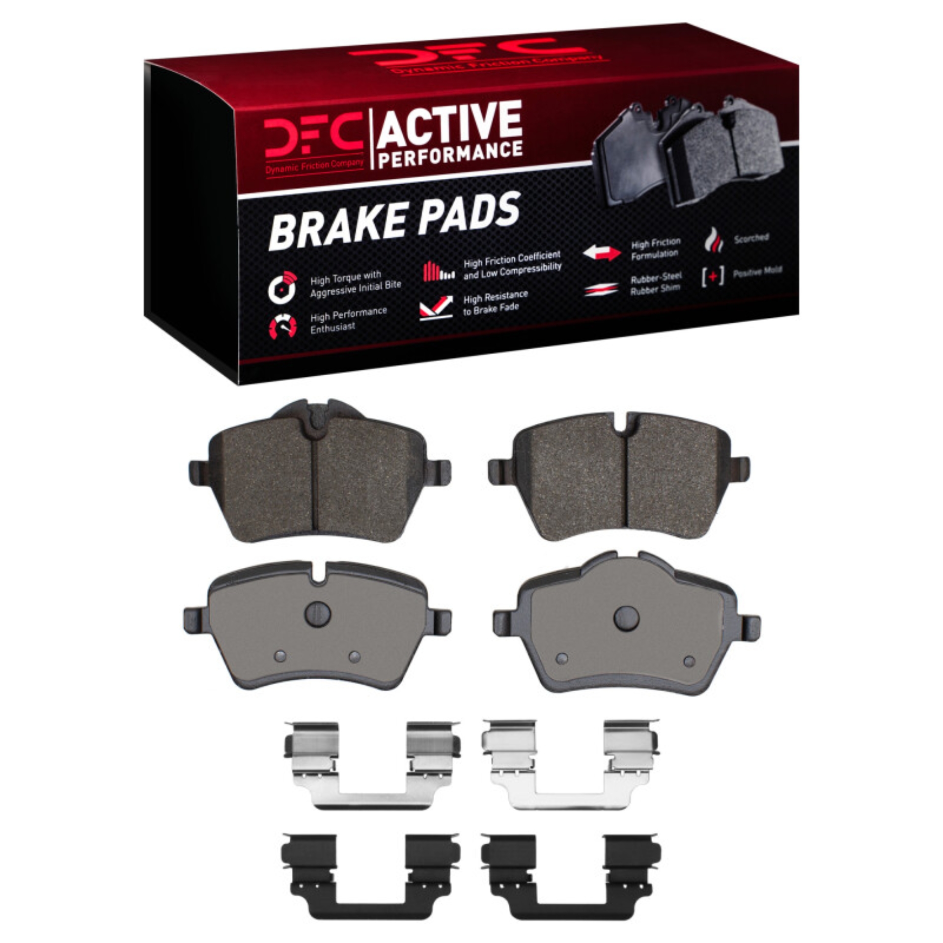 Picture of DFC 11-16 Mini Cooper Paceman Front Active Performance Pads and Hardware Kit