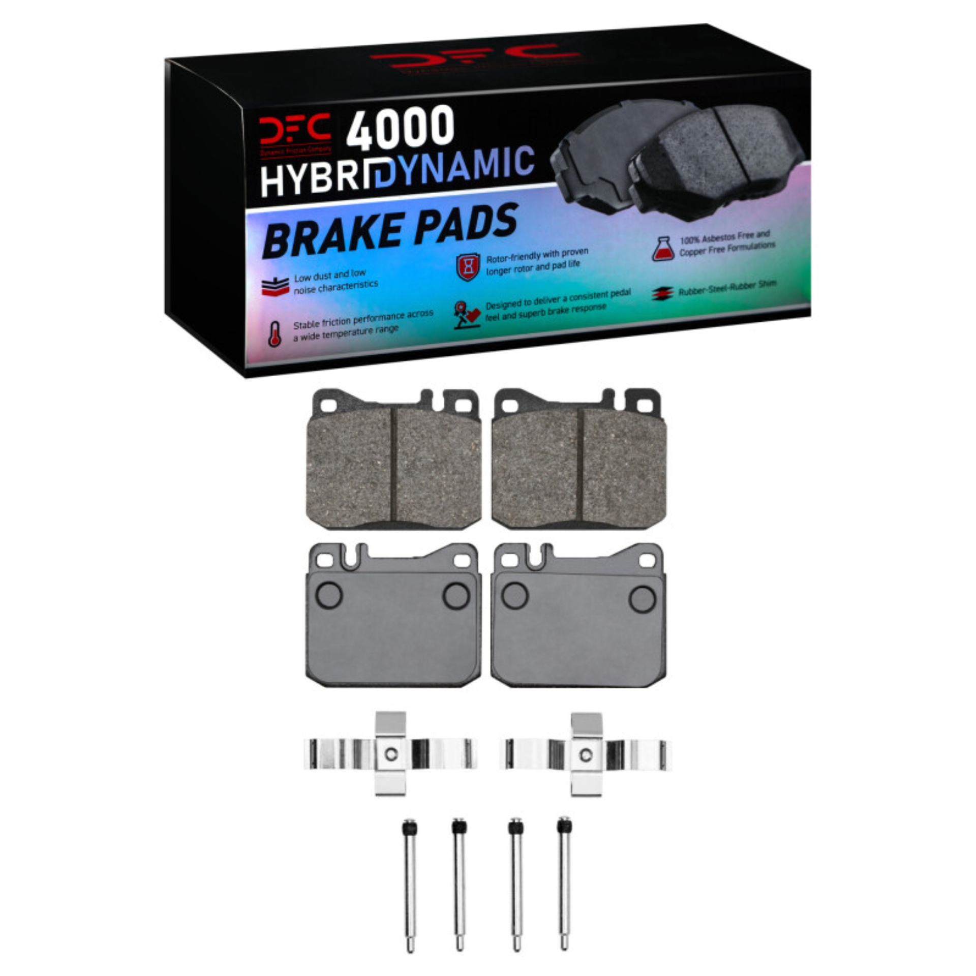 Picture of DFC 73-79 Mercedes-Benz 280E Front 4000 HybriDynamic Brake Pads and Hardware Kit