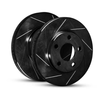 Picture of R1 06-15 Mazda 5 Rear Left Slotted Black Brake Rotor