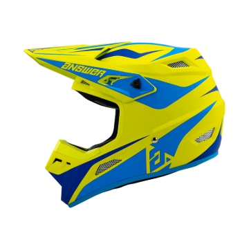 Picture of Answer 26 AR1 Mototown Helmet Matte Hyper Acid/Cyan/Dark Blue - Small