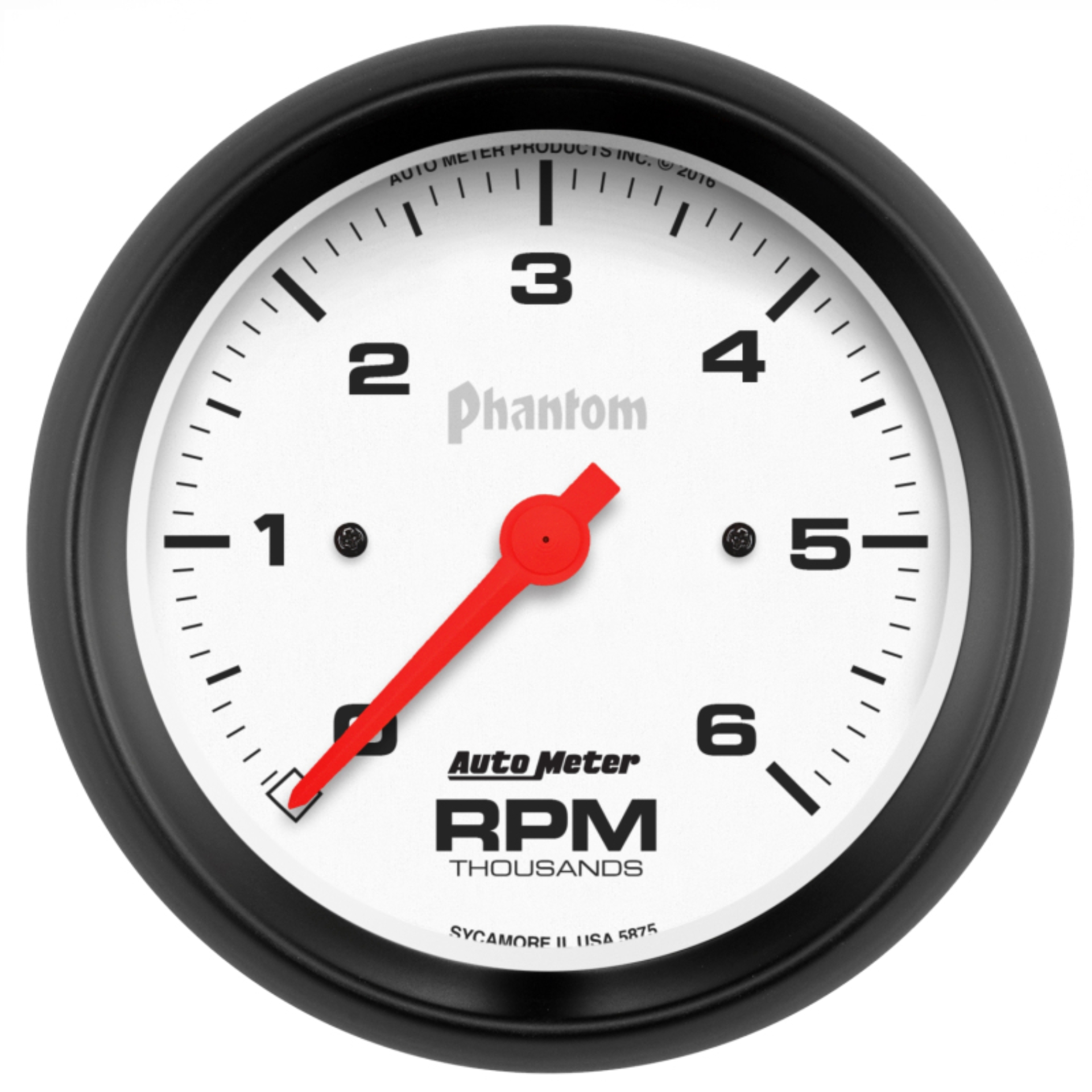 Picture of Autometer Phantom 6000RPM 3-3/8in. In-Dash Tachometer Gauge